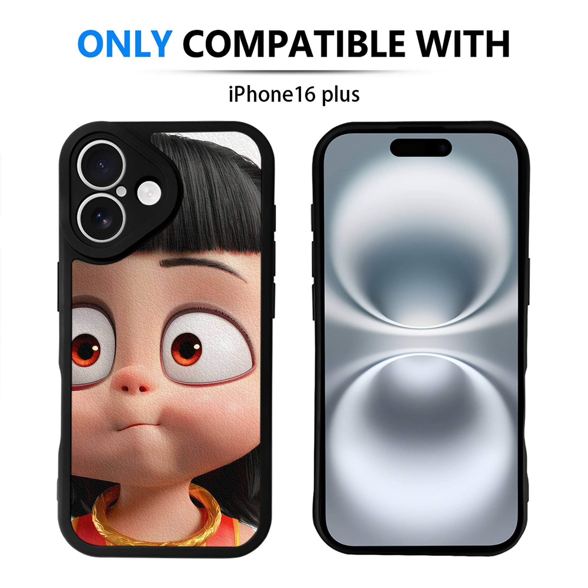 （画像用） Ne Zha 2 ナタ 魔童の大暴れ 【iPhone 16シリーズ対応】シリコンスマホケース（レザー調） 材質：シリコン